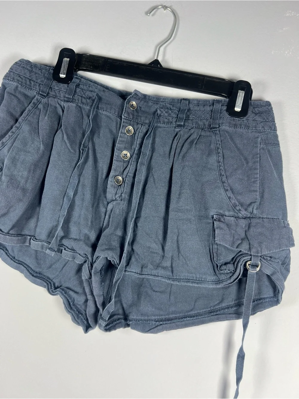 Free People Melvin High Rise Cargo Shorts in Navy Size 10